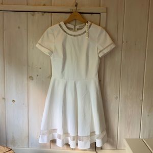alice and olivia white dress